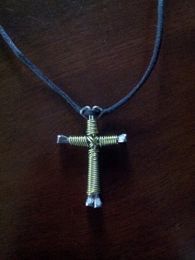 Small Cross Necklace - Double Wrap